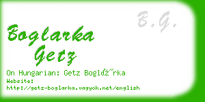 boglarka getz business card